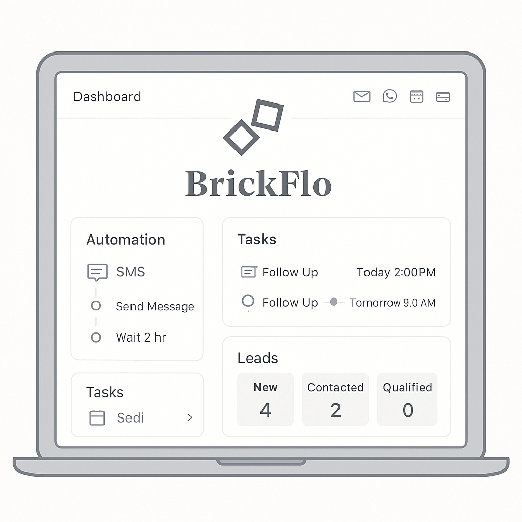 Brickflo Dashboard on Laptop