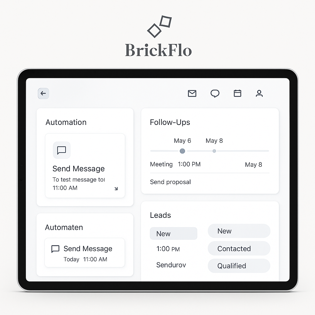 Brickflo Dashboard on Tablet